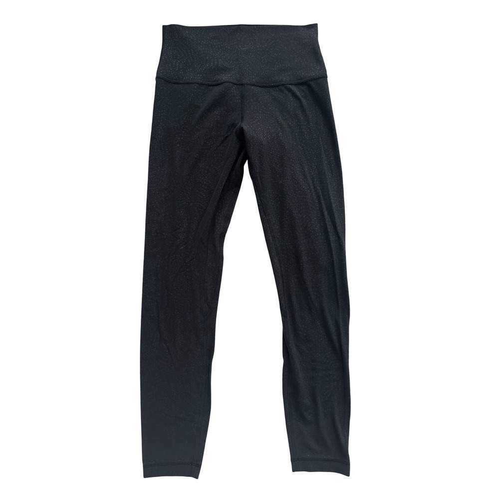 Lululemon Align Pant II *Nulu Fabric 25" *Filigree Emboss Black Leggings Size 6